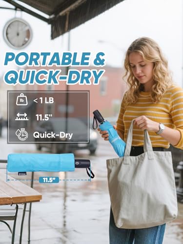 Windproof Travel Umbrellas for Rain and Sun
