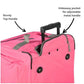 29 inch Jumbo Size 8 Pockets Wheeled Rolling Duffel Bag Water Resistant Luggage Lightweight Travel Suitcase with Retractable Handle