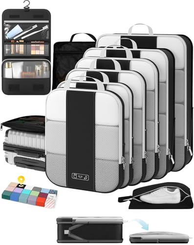 10 Set Compression Packing Cubes for Travel Essentials (10 Count)