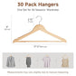 Wooden Coat Hangers (30 Count)