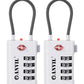 TSA Approved Luggage Locks with Search Alert Indicator (3 Count)