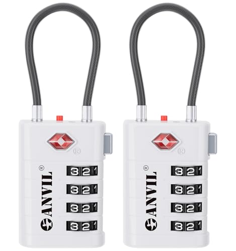 TSA Approved Luggage Locks with Search Alert Indicator (2 Count)