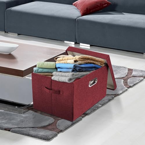 Large Collapsible Storage Bins with Lids (3 Count)
