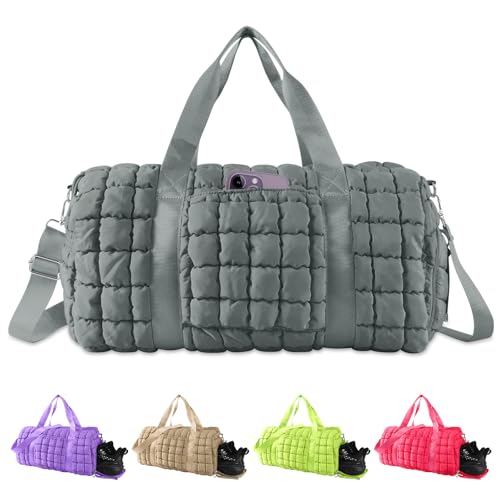 Quilted Travel Duffle Bag Gym Bag for Women
