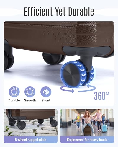Luggage Sets 3 Pcs Suitcase with Wheels (3 Count)
