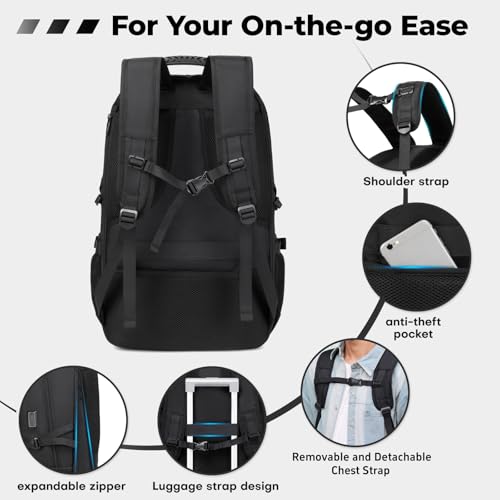 17.3 Inch Travel Laptop Backpack with Shoe Compartment