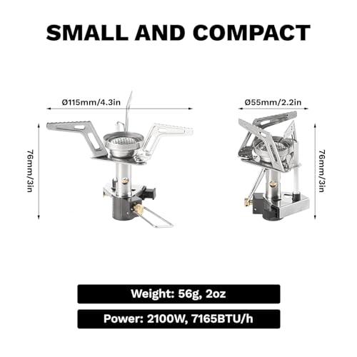 Torch Camping Stove with Piezo Ignition Portable Gas Stoves