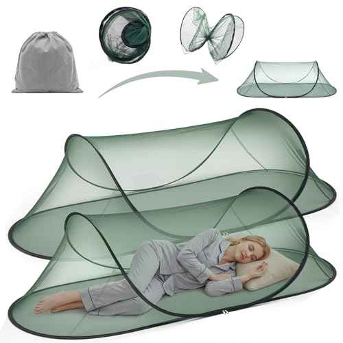 2 Pcs Mosquito Netting for Camping Bed 78 * 31 * 22 Inch (2 Count)