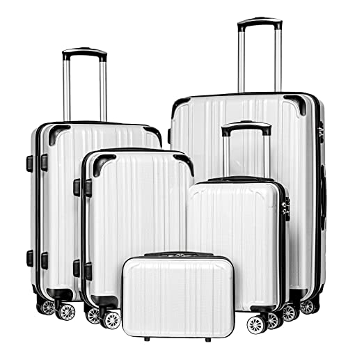 Luggage Set Lightweight and Durable Hardshell (5 Count)