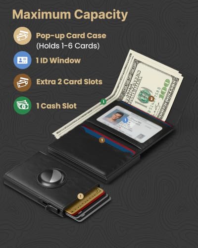 Mens Wallet Card Holder for AirTag
