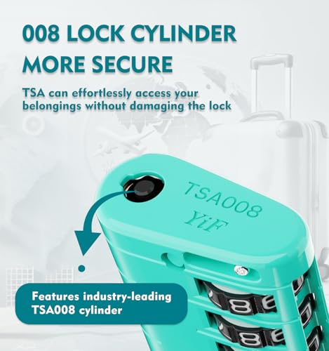 TSA Approved Luggage Locks with Search Alert Indicator (2 Count)