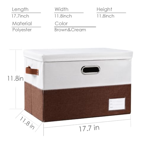 Foldable Storage Bins with Lids [3 (3 Count)