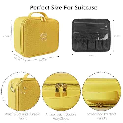 Travel Makeup Bag Cosmetic Bag Makeup Organizer Bag with Lighted Mirror