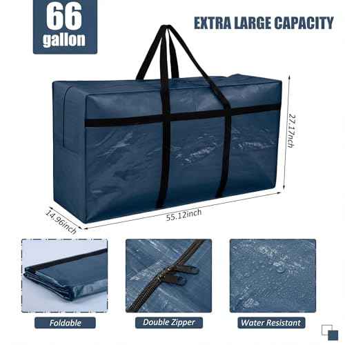 4 Pcs 66 Gallon Extra Large Moving Bags Heavy Duty Storage Bag (4 Count)