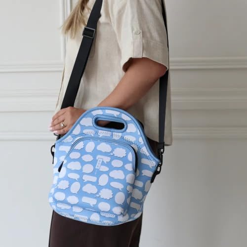 LunchTote Zippered Bag Insulated Neoprene Caddy (Big Ideas / X-Large 6.5 Quart Lunch Tote)