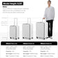 24 Inch Checked Luggage PC Hard Shell Suitcase Top Opening Aluminum Frame Travel Suitcases with Wheels