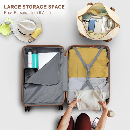 Suitcase Set 3 Piece Luggage Set Expandable with Spinner Wheels (6 Count)