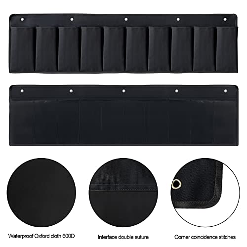 RV Shoe Pockets 10 Pockets Heavy Hanging Bedside Storage Organizer with Sturdy Hooks Storage Pockets Hangs on bed for Shoes Toys and Tool Accessories