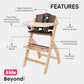 Beyond Junior Convertible Wooden High Chair with Removable Tray