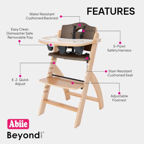 Beyond Junior Convertible Wooden High Chair with Removable Tray