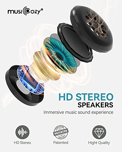 3D Sleep Headphones Bluetooth 5.4 Sleep Mask with HD Speakers