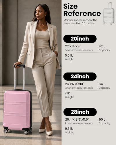 28 Inch Luggage Expandable Suitcase with Spinner Wheels TSA Lock