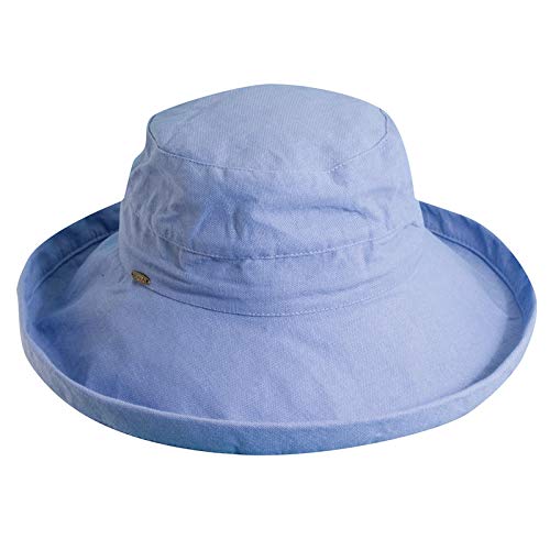 Women's Cotton Hat with Inner Drawstring and Upf 50+ Rating