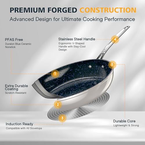 3-Piece 8”, 10”, 12” Forged Lightweight Frying Pan Set