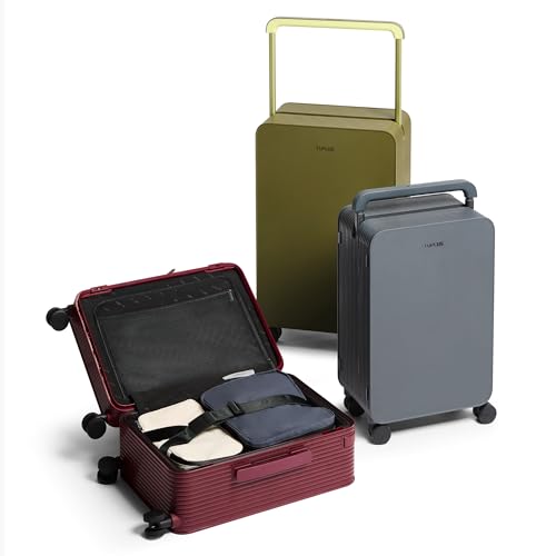Balance 20" Wide Handle Suitcase Hardside Zipperless Luggage Grey