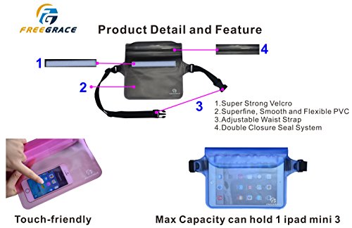 Premium Waterproof Pouch Set with Waist (2 Count)