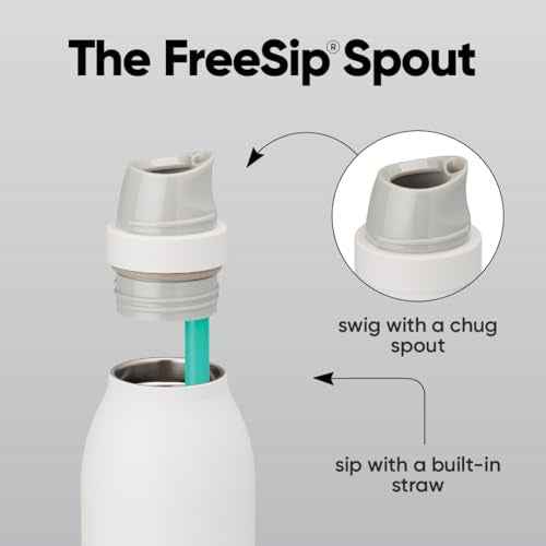 FreeSip Twist Stainless Steel Water Bottle 18 oz Sunny Daze