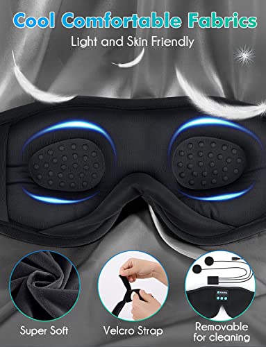 Sleep Mask with Bluetooth Headphones