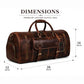 28" Large leather Travel Bag Duffel bag Gym sports flight cabin bag Leather Holdall Overnight Weekend Large luggage bag