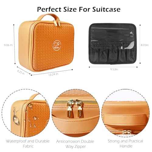 Travel Makeup Bag Cosmetic Bag Makeup Organizer Bag with Lighted Mirror