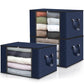 3 Pack Storage Bags for Clothes Blanket Storage Bins with Lids (3 Count)