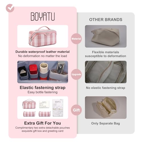 Travel Makeup Bag Organizer Cosmetic Bag (3 Count)