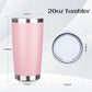 6 Pack 20oz Stainless Steel Travel Coffee Tumbler
