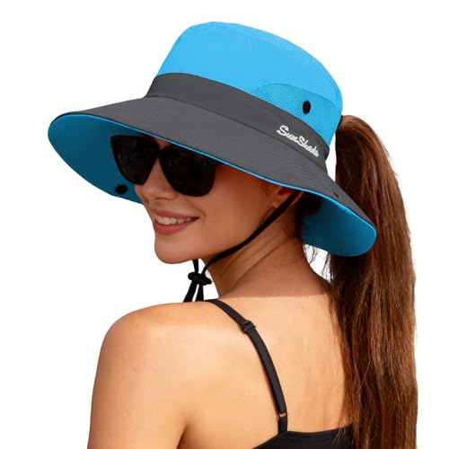 Women's Ponytail Safari Sun Hat