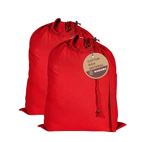 LFH Home Cotton Rich Large Premium Canvas Laundry Bag (2 Count)