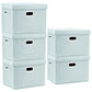 Large Storage Bins with Lids (5 Count)