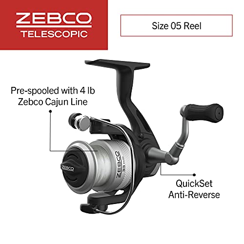 33 Micro Spinning Reel and Telescopic Fishing Rod Combo