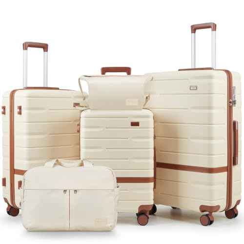 Luggage Sets with TSA Lock Hardside PC+ABS Carry On expandable Suitcase with Spinner Wheels Lightweight Rolling Travel Luggage Sets with YKK