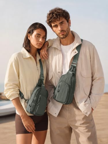 Sling Bag with Adjustable Straps Crossbody Chest Bag Lightweight Small Backpack for Casual Outdoor Traveling Hiking