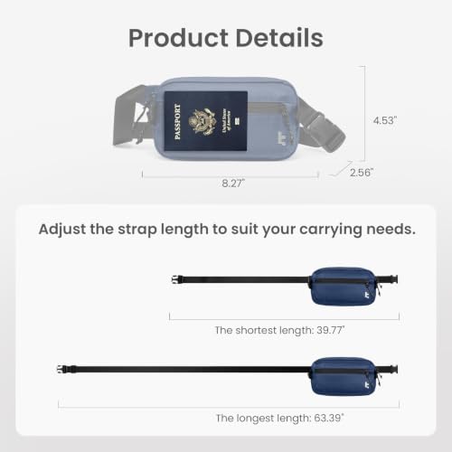 1.5L Sling Bag with RFID Blocking Crossbody Chest Pack for Men Women