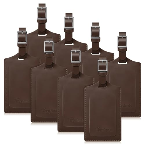8 Pack Luggage Tags for Suitcases Airplane Travel Essentials (8 Count)