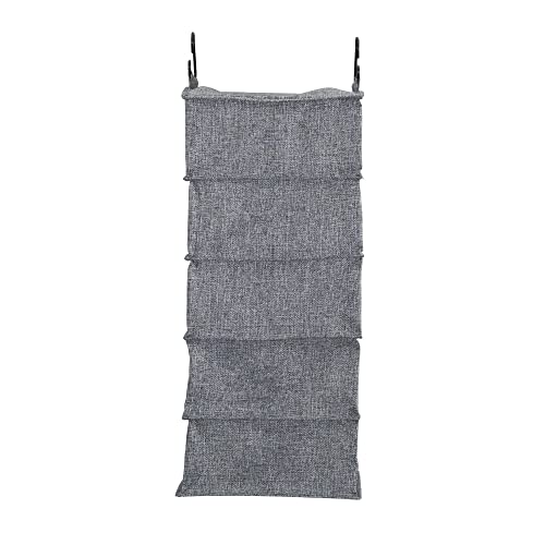 10 Pocket Double Hang Canvas Shoe Organizer Side‑by‑Side Hanging Storage