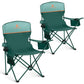 2 Pack Folding Camping Chair with Cooler Bag & Lumbar Support (2 Count)