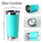 20oz Tumblers Bulk Stainless Steel Cup with Lid Double Wall Vacuum Insulated Coffee Mug for Cold & Hot Drinks 8 Pack (8 Count)