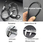 20 inch (50cm) 5mm Stainless Security Cables Tether,Braided Steel Vinyl Coated Safety Strap Luggage Lock,Flexible Wire Lead Chain Leash with Double Loops, Black 4Pcs (4 Count)