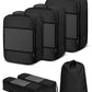 6 PCS Set Compression Packing Cubes for Travel (6 Count)